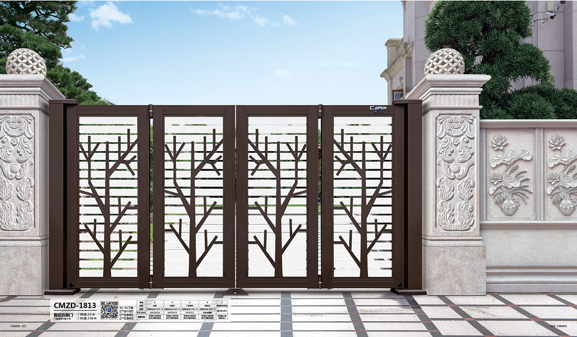 热烈祝贺财门折叠门安装在深圳半山悦海花园大门口